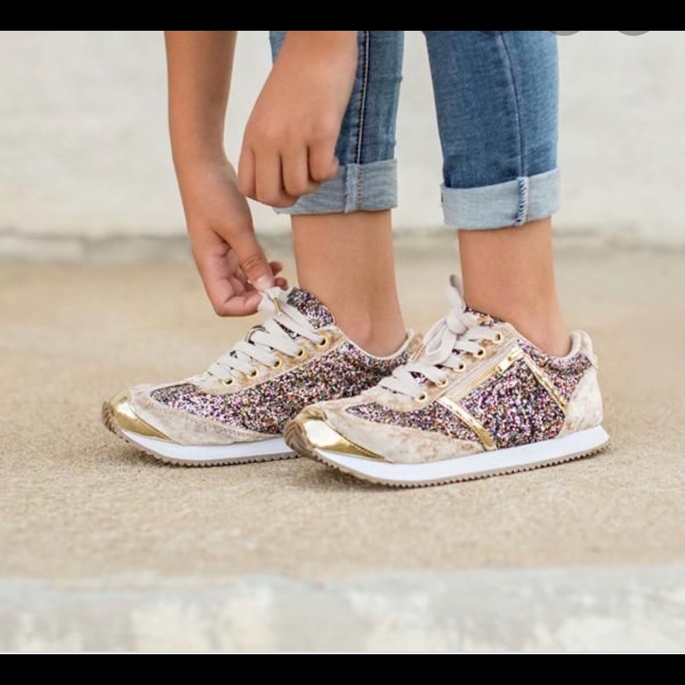 Joyfolie Ari Glitter Sneakers Girls Size 3Y NEW